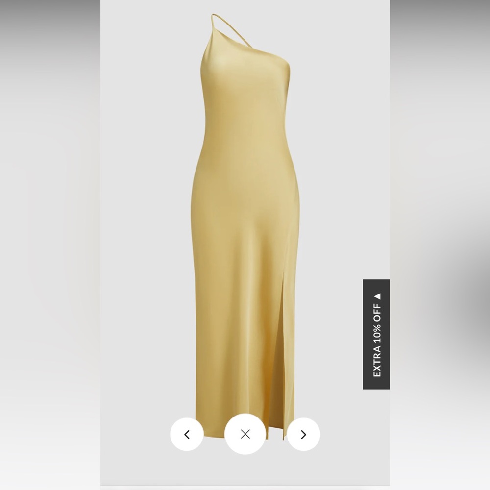 NEW WITH TAG: Commense Moonlight Open Back Satin Slit Long Dress